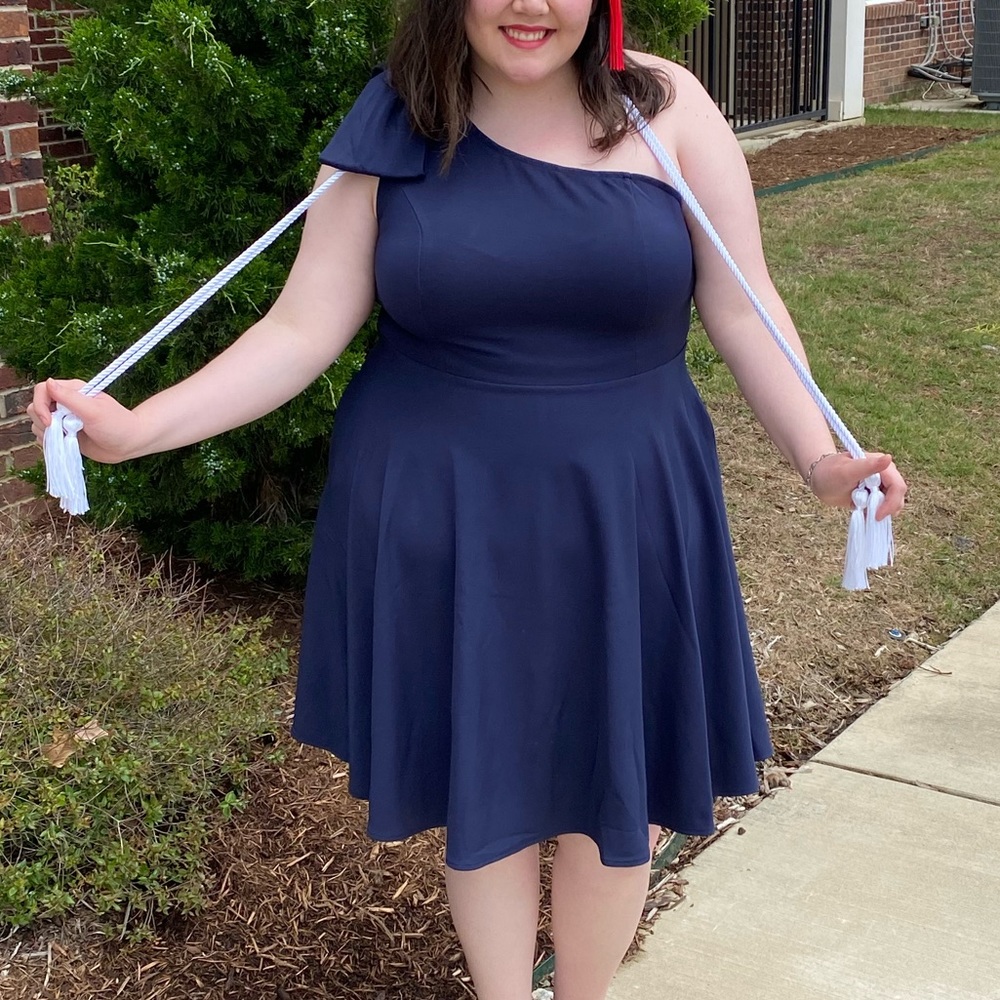 Plus Size One Shoulder Dress - XXL